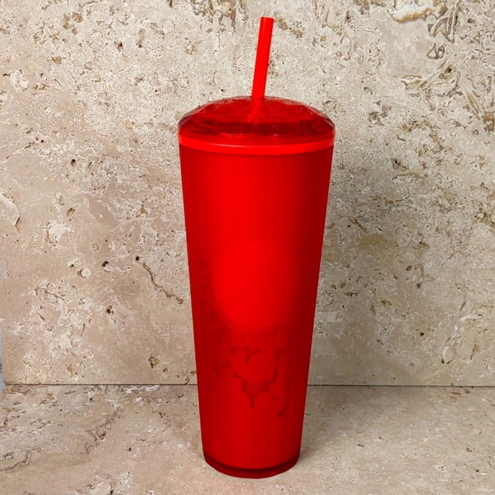 Starbucks 2022 Valentine's Day Limited Edition 24oz Soft Touch Acrylic Tumbler